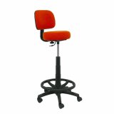 Ergonomisk skammel Piqueras y Crespo LB305RN Orange Mrk orange PVC Med hjul #1