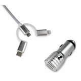 Universal USB oplader til bil + USB-C kabel Subblim SUB-CHG-4CC001 #1