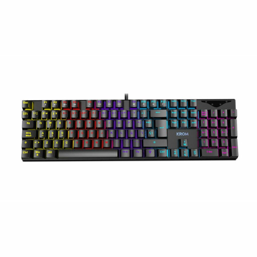 Gaming-tastatur Krom Kasic Sort Qwerty US #1