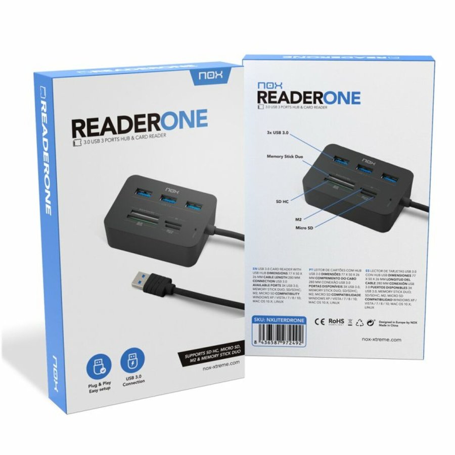Ekstern Reader Card Nox-Xtreme NXLITERDRONE USB x 3 #2
