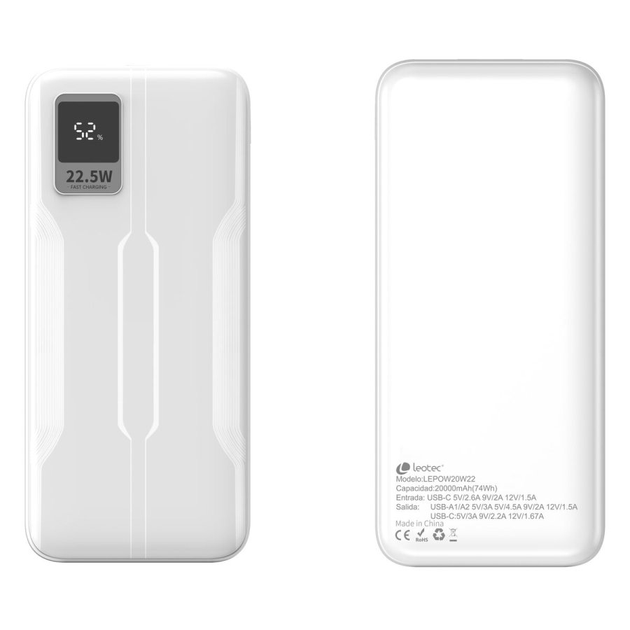Powerbank LEOTEC LEPOW20W22W Hvid 20000 mAh #5