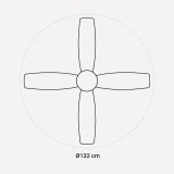 Loftsventilator Universal Blue 272-UVT1320  132 cm #7