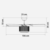 Loftsventilator Universal Blue 2009-UVT1349-23 Hvid Tr 35 W #6