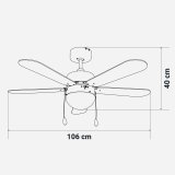 Loftsventilator Universal Blue 2015-UVT1355-23 Hvid 50 W #6