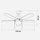 Loftsventilator Universal Blue 2017-UVT1357  132 cm #5