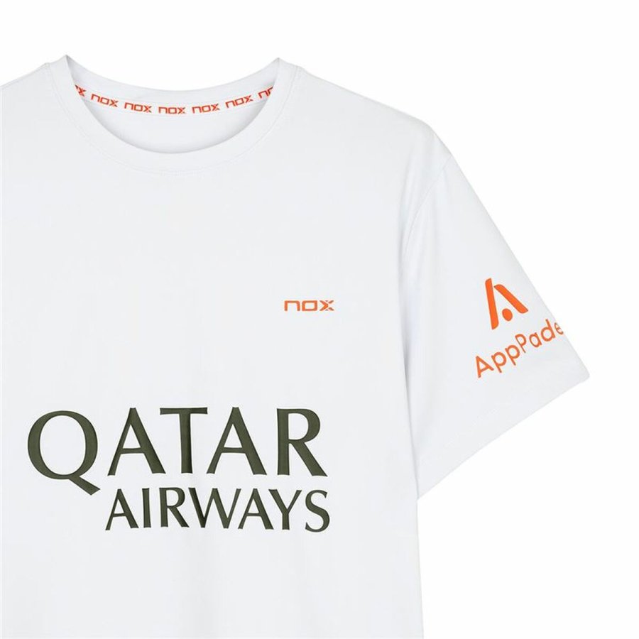 Kort�rmet T-shirt til M�nd Nox Nox Sponsorts AT10 Hvid #2