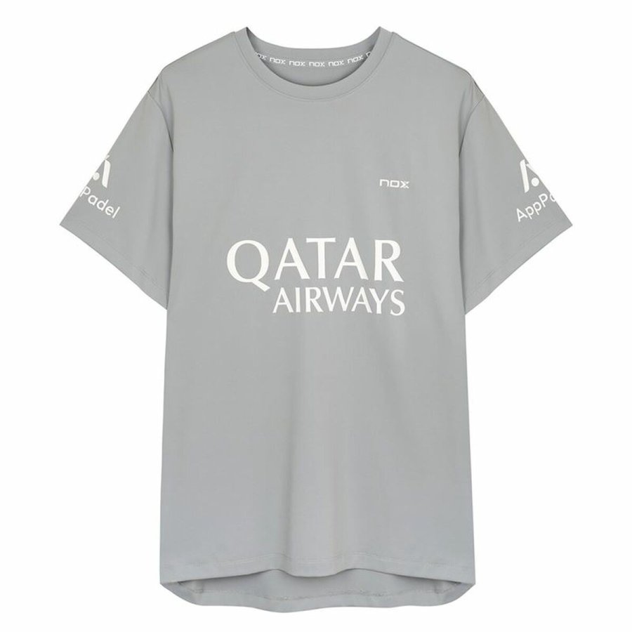 Kort�rmet T-shirt til M�nd Nox Sponsorts AT10 Gr� Lysegr� #1