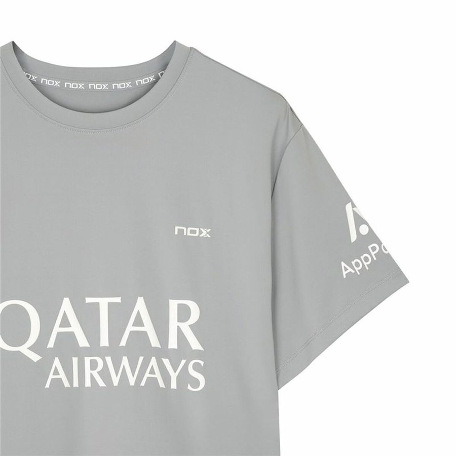 Kort�rmet T-shirt til M�nd Nox Sponsorts AT10 Gr� Lysegr� #2