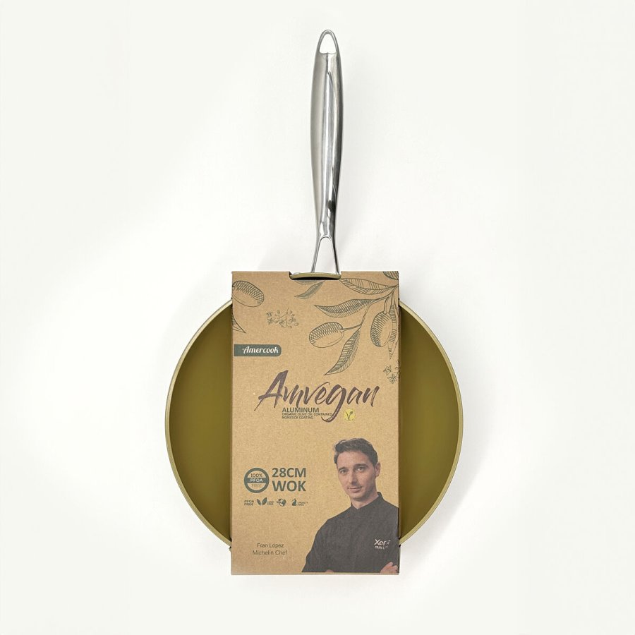 Wok Pande Amercook AMVegan By Fran Lpez  28 cm #9