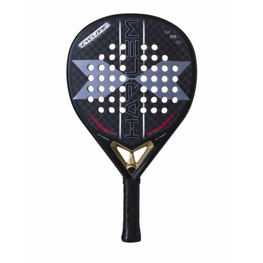 Padel bat Harlem Padel Cyclone 12K Sort #1