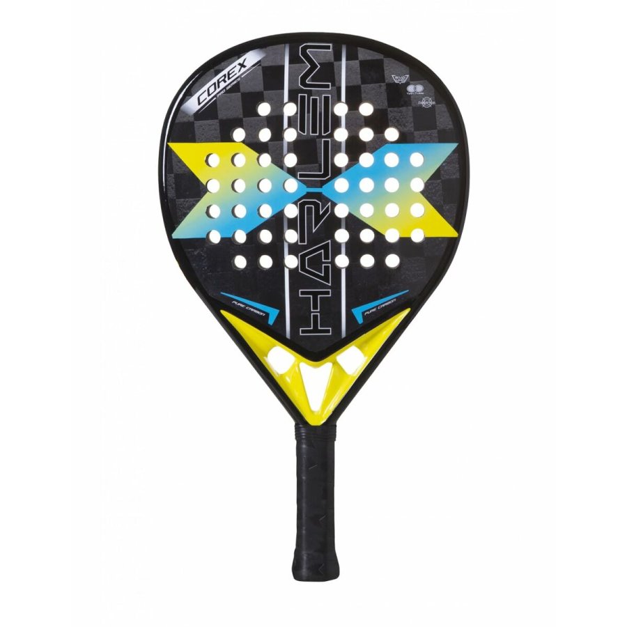 Padel bat Harlem Padel Corex 18K Gul Bl Sort Gr #1