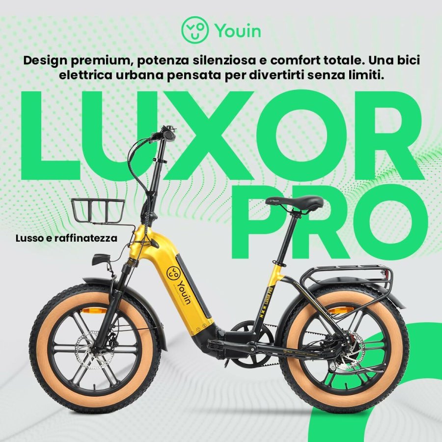 Elektrisk cykel Youin BK1750 LUXOR II PRO A/N Gul 250 W #3