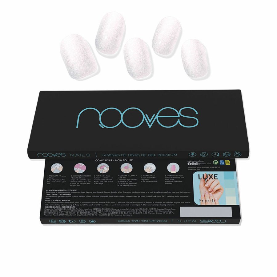 Gel Nail Foils Nooves White pearl (20 enheder) #1
