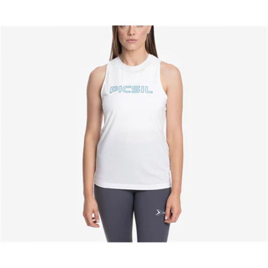 T-shirt til Damer uden �rmer Picsil Premium 241 Hvid #1