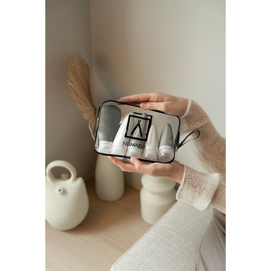 Rejsetoilettaske Numada Gennemsigtig PVC Silikone 20 x 6,5 x 13,5 cm #3