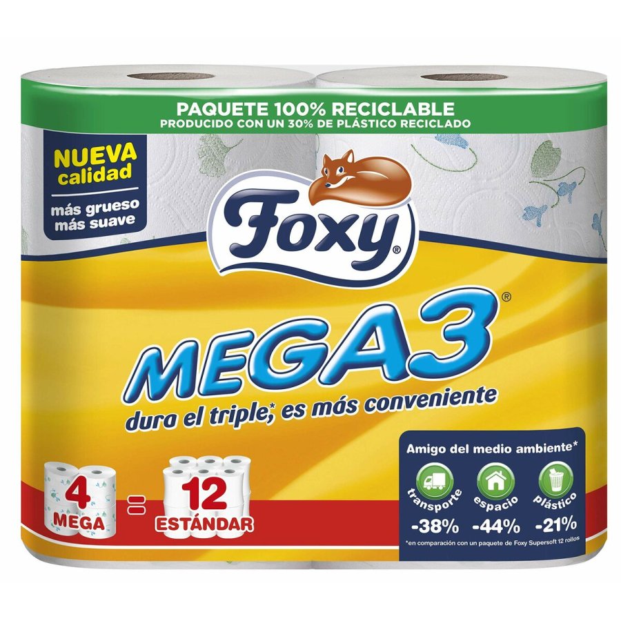 Toiletpapir Foxy Mega3 (4 enheder) #1