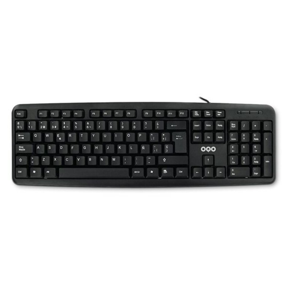 Tastatur OQO T001-U Sort Multifarvet Spansk qwerty #1