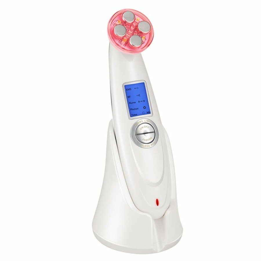 Ansigtsmassager med radiofrekvens, lysbehandling og elektrostimulering Drakefor 9901 Hvid 3 Dele #4