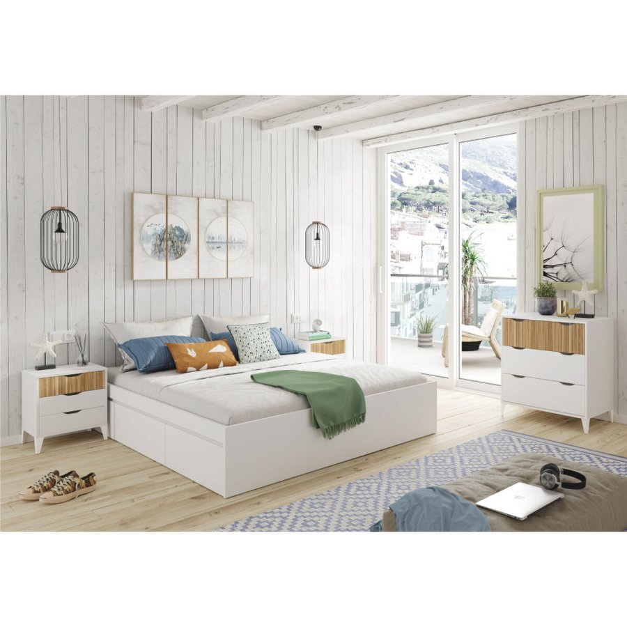 Natbord Fors Hvid Natur 40 X 33 X 50 cm #3