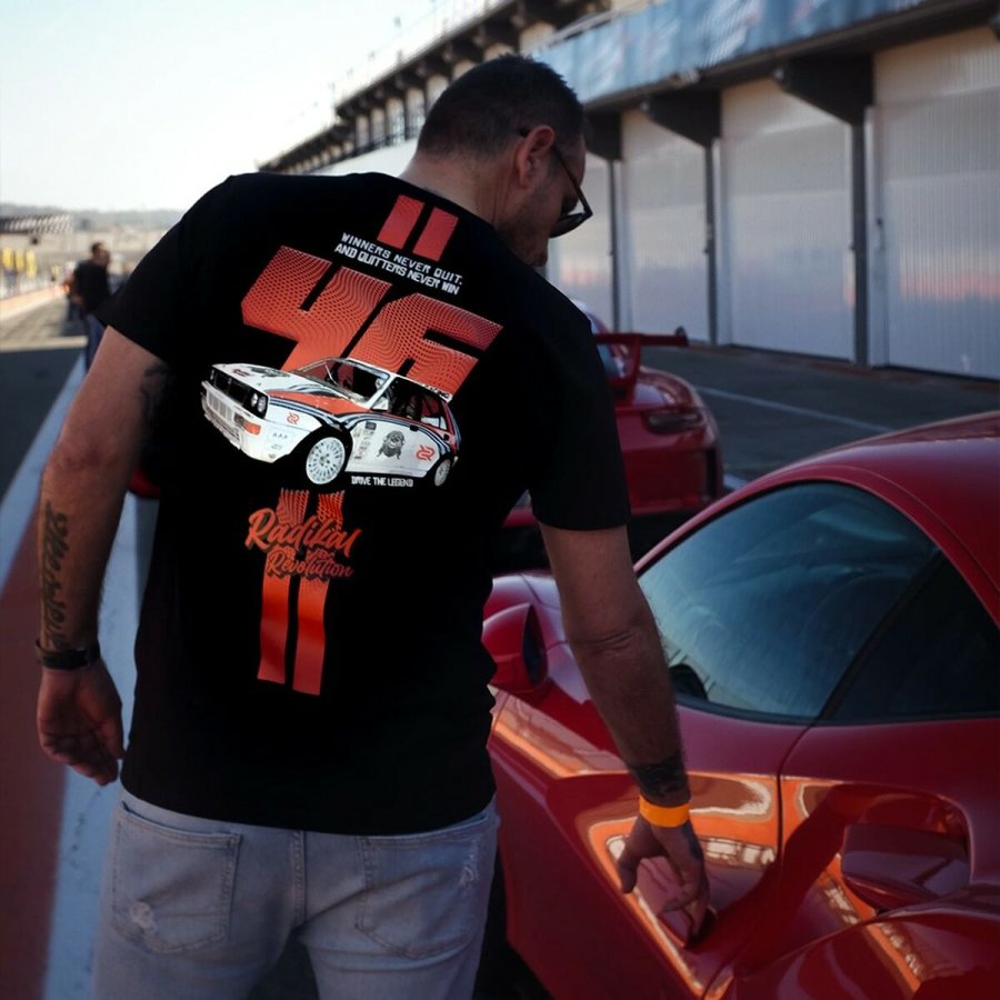 Kortrmet T-shirt til Mnd RADIKAL WINNERS NEVER QUIT Sort M #5