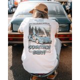 Kortrmet T-shirt til Mnd RADIKAL  NICE TRACTOR NEAR THE BULLS Hvid L #2