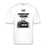 Kortrmet T-shirt til Mnd RADIKAL FOREVER YOUNG Hvid L #3