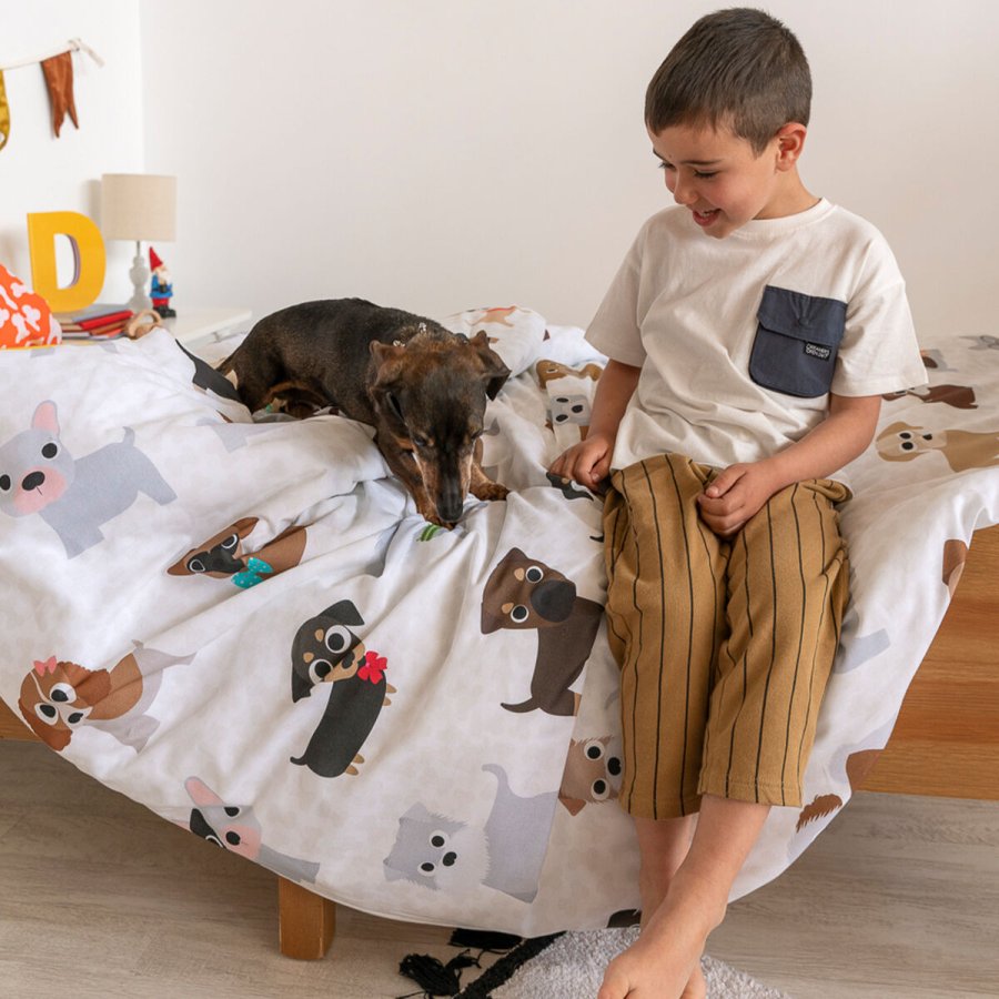 Dynebetrk st HappyFriday Multifarvet Seng 80/90 Hund 2 Dele #11