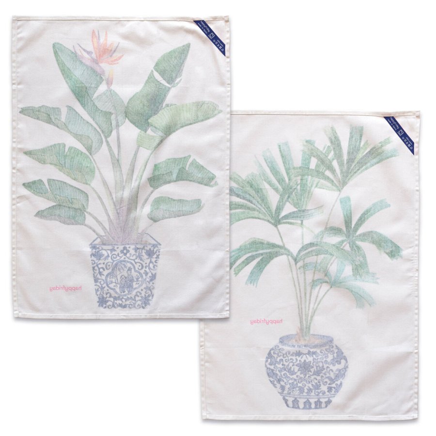 St med klder HappyFriday Multifarvet 70 x 50 cm Plante (2 Dele) #26