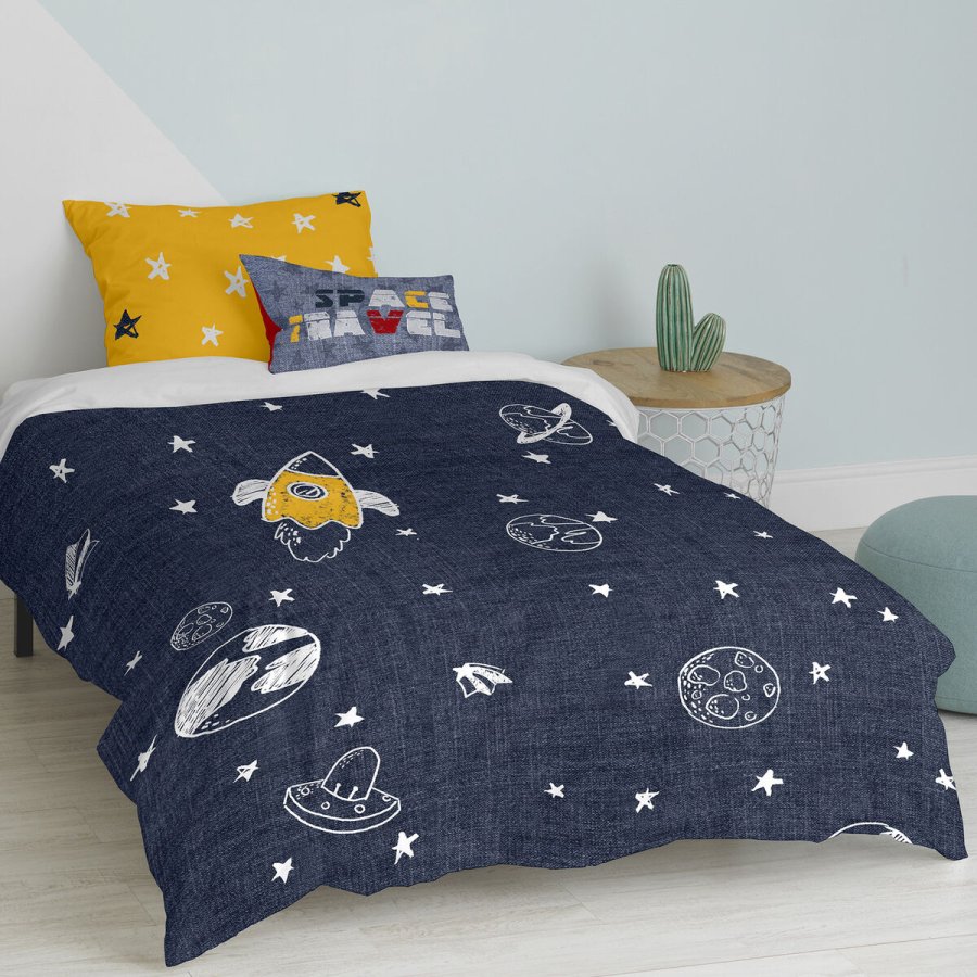 Dynebetrk st HappyFriday Mr Fox Starspace  Multifarvet Seng 80 2 Dele #3
