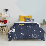 Dynebetrk st HappyFriday Mr Fox Starspace  Multifarvet Seng 80 2 Dele #4