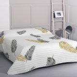 Sengetppe (vattppe) HappyFriday Blanc Foliage Multifarvet 240 x 260 cm #6