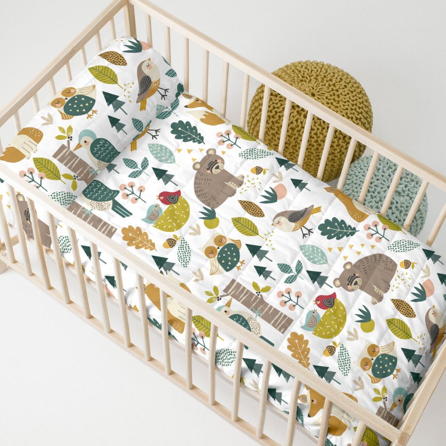 Sengetppe (vattppe) HappyFriday Moshi Moshi Multifarvet 100 x 130 cm Skov #2