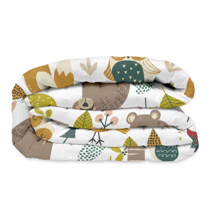 Sengetppe (vattppe) HappyFriday Moshi Moshi Multifarvet 100 x 130 cm Skov #1