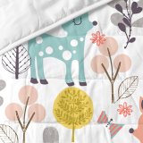 Sengetppe (vattppe) HappyFriday Moshi Moshi Multifarvet 100 x 130 cm Hjort Skov #3