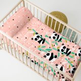 Sengetppe (vattppe) HappyFriday Moshi Moshi Pink 100 x 130 cm Pandabjrn #2