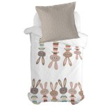 Pudebetrk HappyFriday Moshi Moshi Rabbit Family Multifarvet 80 x 80 cm #4