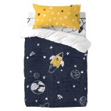 Dynebetrk st HappyFriday Mr Fox Starspace  Multifarvet Vugge til baby 2 Dele #1