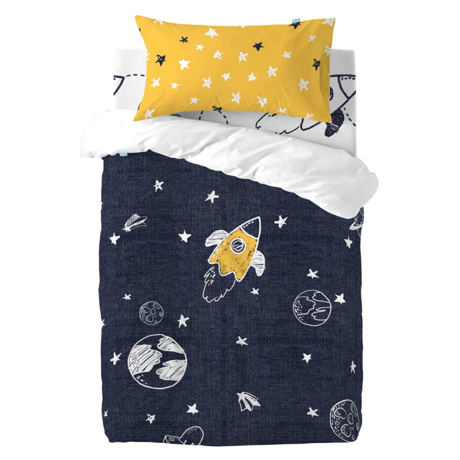 Dynebetrk st HappyFriday Mr Fox Starspace  Multifarvet Vugge til baby 2 Dele #1