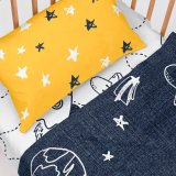 Sengetj st HappyFriday Mr Fox Starspace Multifarvet Vugge til baby 2 Dele #3