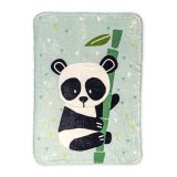 Tppe HappyFriday Moshi Moshi Panda Garden Blue Multifarvet Mikrofiber 110 x 140 cm #1
