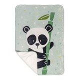 Tppe HappyFriday Moshi Moshi Panda Garden Blue Multifarvet Mikrofiber 110 x 140 cm #2