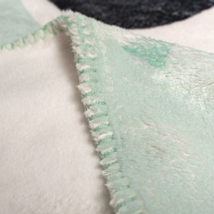 Tppe HappyFriday Moshi Moshi Panda Garden Blue Multifarvet Mikrofiber 110 x 140 cm #3