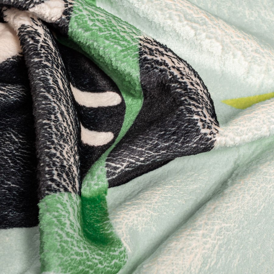 Tppe HappyFriday Moshi Moshi Panda Garden Blue Multifarvet Mikrofiber 110 x 140 cm #4