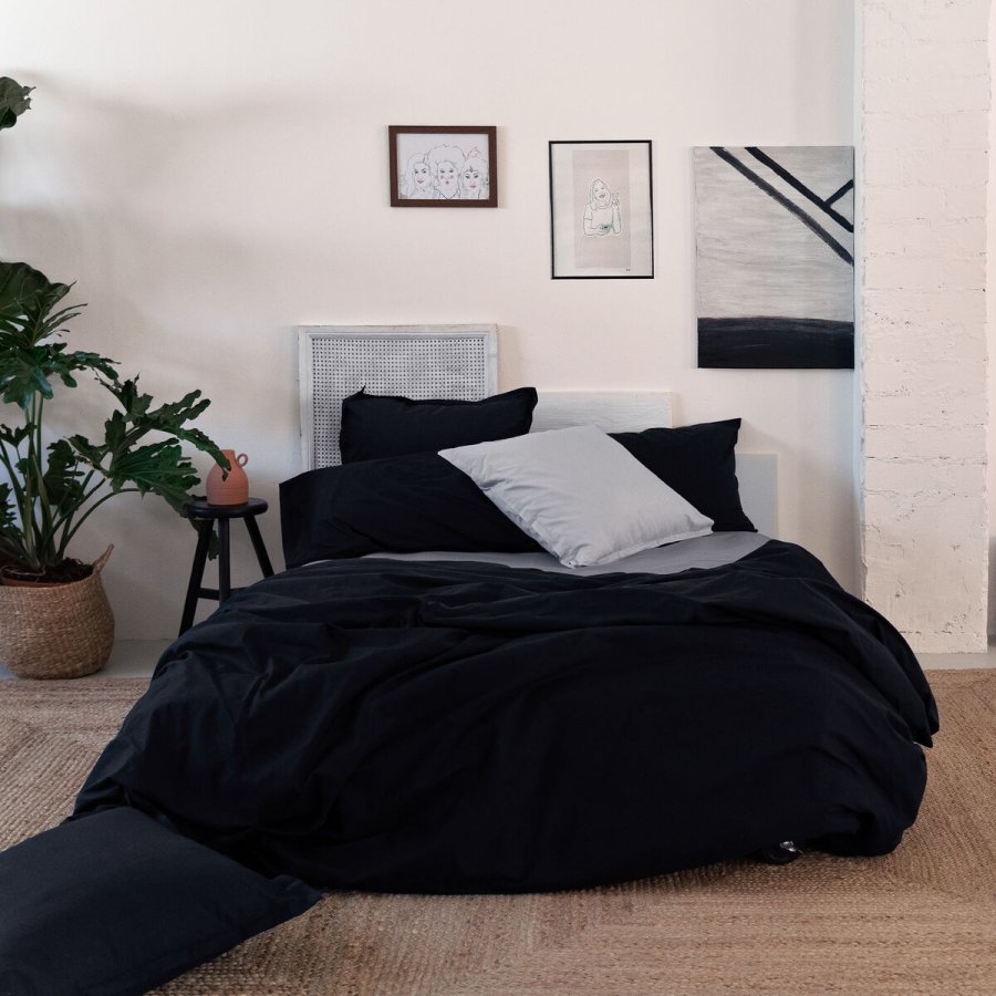 Nordisk cover HappyFriday BASIC Sort 200 x 200 cm #2