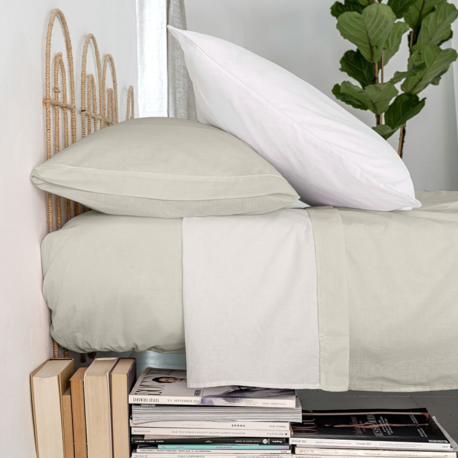 Toplagen HappyFriday Basic Beige 240 x 270 cm #2
