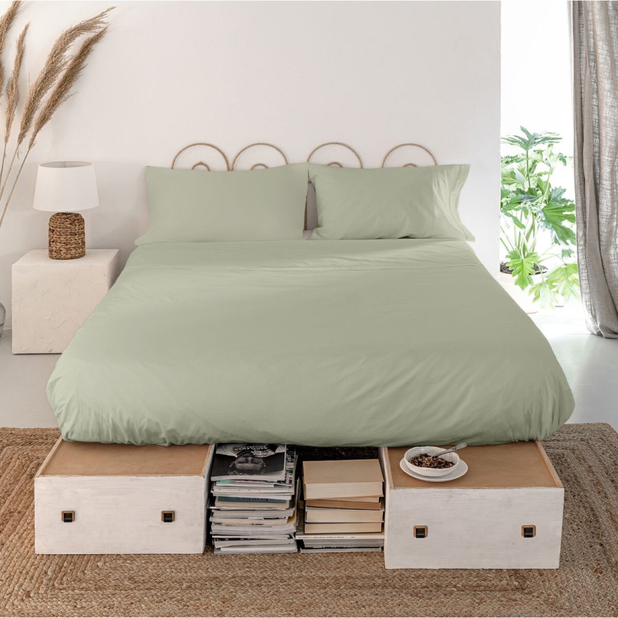 Toplagen HappyFriday Basic Beige 240 x 270 cm #5