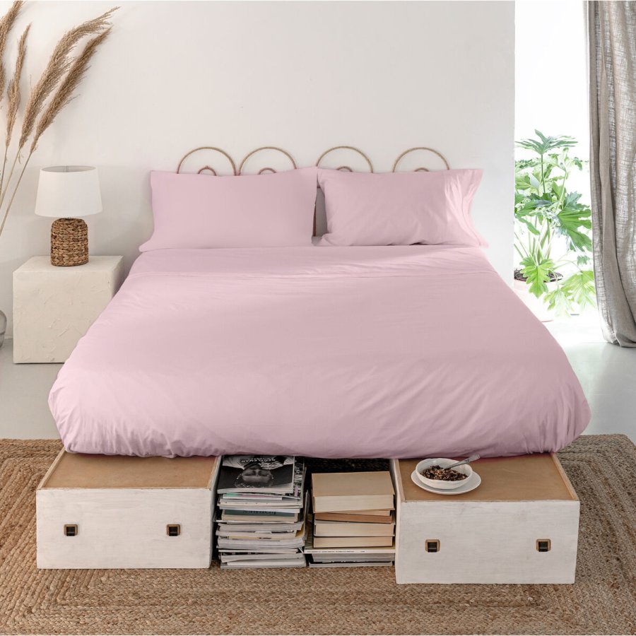 Toplagen HappyFriday Basic Lyserd 180 x 270 cm #4