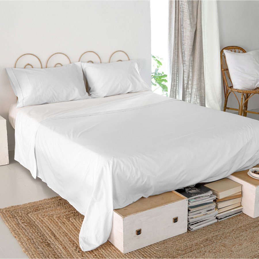 Toplagen HappyFriday Basic Hvid 260 x 270 cm #2