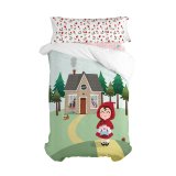 Dynebetrk st HappyFriday Mr Fox Red riding hood  Multifarvet Seng 80/90 2 Dele #1
