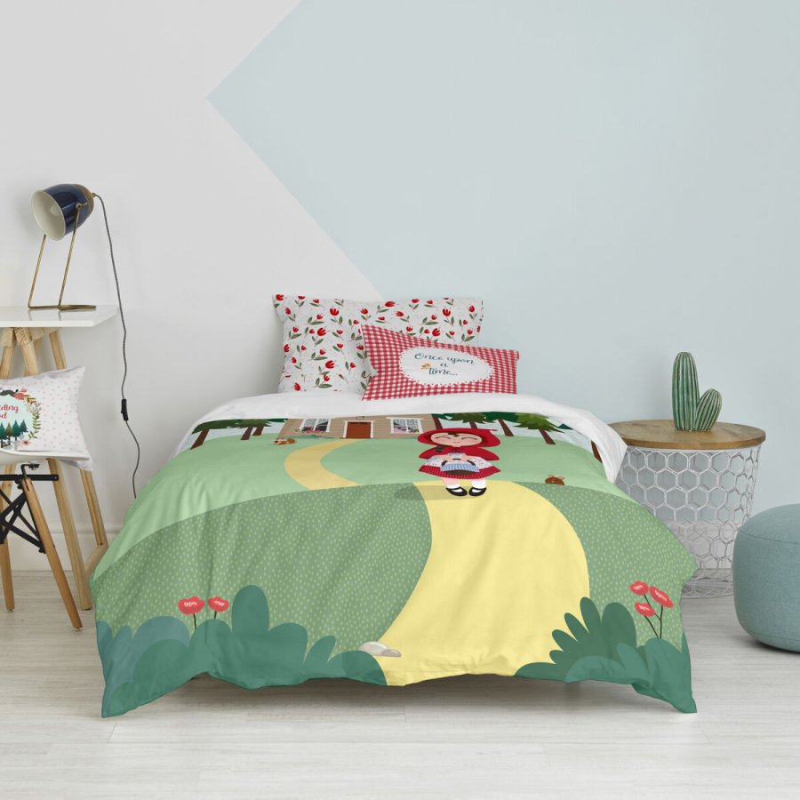 Dynebetrk st HappyFriday Mr Fox Red riding hood  Multifarvet Seng 80 2 Dele #16